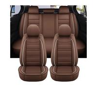 MAMXVKVZEU For Skoda For Superb 2 Universal Car Seat Covers Seat Protectors(Brown White 5 PCS)