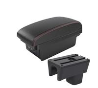 MAMXVKVZEU For Suzuki For Swift 2005-2023 Car Armrest Interior Storage Box Accessories Car Armrest Box(B1 Black red 3 USB)