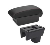 MAMXVKVZEU For Suzuki For Swift 2005-2024 Car Armrest Accessories Interior Storage Box Car Armrest Box(B1 Black red 3USB)