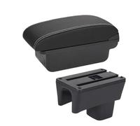 MAMXVKVZEU For Suzuki For Swift 2005-2024 Car Armrest Storage Box Accessories Interior Car Armrest Box(C3 Black white NoUSB)