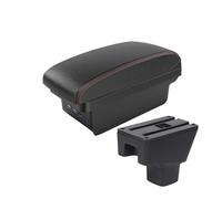 MAMXVKVZEU For Suzuki SX4 Car Interior Center Console Armrest Storage Box Car Armrest Box(B1 Black red 3 USB)