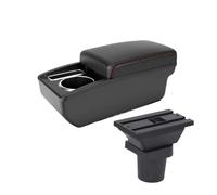 MAMXVKVZEU For Toyota For Yaris For Vitz Car Central Armrest Storage Box Accessories Car Armrest Box(A1 Black red NO USB)