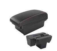 MAMXVKVZEU For VW For Polo 2020 2021 2022 2023 2024 Car Armrest Storage Box Car Armrest Box(A1 Black red NO USB)