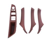MAMXVKVZEU Interior Front Door Armrest Panel Trim Pull Handle Set for B&MW 5 Series F10/F11/F18 520 523 525 528 530 535 2010-2017(Red Brown LHD 4PCS)