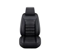 MAMXVKVZEU Leather Car Seat Cover Front Single Split Bench Protector Four Seasons Universal Fit Most SUV(Black-1Piece)