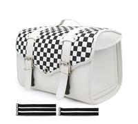 MAMXVKVZEU Motorcycle SaddleBag Tail Bag Side Saddlebag Waterproof Luggage Moto for Vespa Sissy Bar Travel Bags(Plaid)