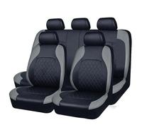 MAMXVKVZEU PU Leather Car Seat Cover All Season Full Surrounded Waterproof Universal Fit Sedan SUV Pickup Truck(AE-2041-GY)