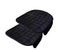 MAMXVKVZEU Skin Friendly Plush Car Seat Cover Automotive Cushion Non Slip Auto Protector Universal SUVs Sedans Hatchbacks Trucks(Black Front 2pcs)
