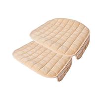 MAMXVKVZEU Skin Friendly Plush Car Seat Cover Automotive Cushion Non Slip Auto Protector Universal SUVs Sedans Hatchbacks Trucks(Beige Front 2pcs)