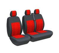 MAMXVKVZEU Universal 2+1 Car Seat Covers Protector For Opel For Movano For Vivaro For Antara(3-Seater red)