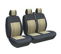 MAMXVKVZEU Universal 2+1 Car Seat Covers Protector For Transit(3-Seater BEIGE)