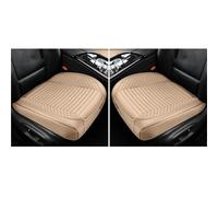 MAMXVKVZEU Universal Car Seat Cover Full Wrapped Hole Breathable PU Car Front Seat Cushion Auto Chair Protector Cover(BEIGE 2pcs)