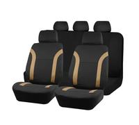 MAMXVKVZEU Universal Fit Most Car Suv Breathable Car Seat Covers Air Mesh Fabric With Polyester Fabric(Beige 5 seat)