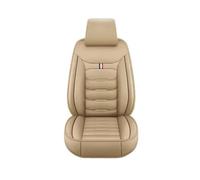 MAMXVKVZEU Universal Fit Most SUV PU Leather Car Seat Cover Set Front Single Split Bench Protector Four Seasons(Beige-1PC)