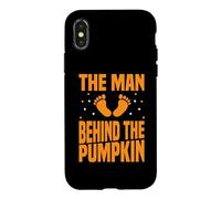 Man Behind The Pumpkin Funny Halloween Pregnancy Fall Autumn Case for iPhone X/XS