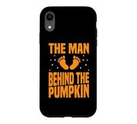 Man Behind The Pumpkin Funny Halloween Pregnancy Fall Autumn Case for iPhone XR