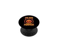 Man Behind The Pumpkin Funny Halloween Pregnancy Fall Autumn PopSockets Adhesive PopGrip