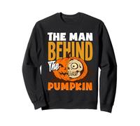 Man Behind The Pumpkin Halloween Pregnancy Dad Sweatshirt