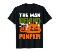 Man Behind The Pumpkin Halloween Pregnancy Dad T-Shirt