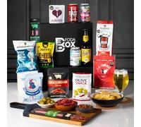 Man Box Beer & Snacks Gift Christmas Hamper | 4 Artisan Craft Beers 330ml & 9 Snacks Selection of Crackling, Crisps & Snacking Cheese | Craft Beer Gift Set for Men, Hampers by FodaBox