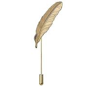 Man Brooch Pin Lapel Stick Pin Suit Tie Feathers Vintage Leaves Brooch Badge Clever Design Multicoloured