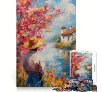 Man by The River 1000 Piece Jigsaw Puzzles- Enjoyable Game Bright Color Family Enjoyable Perfect Art (38x26cm)