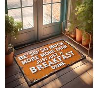 Man Cabe Decor Be'So' So Much More Than Just A Breakfast Drink Sign Doormat Funny Text Doormat Front Porch Decorations Outdoor(40X60CM)