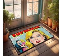 Man Cabe Decor Euphoria: A Comic Book Romance Doormat Funny Text Doormat Front Porch Decorations Outdoor(50X80CM)