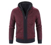 Man Casual Zip Up Long Sleeve Jackets Hood Outfit for Mens Hippy Vintage Crochet Hooded Knit Renaissance Peasant Ethnic Basic Steampunk Winter Fall 2025 Clothes 3XL