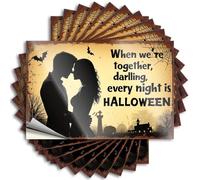 Man Cave Accessories Hat Sticker | When We're Together, Darling, Every Night is Halloween. Cats for Long Decor(12X18CM)