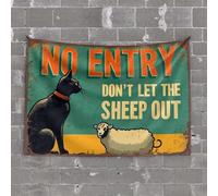 Man Cave Bar No Entry. Don'T Let The Sheep Out. Tapestry Funny Kitchen Decor Bedroom Door Decorations(100X150CM)