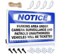 Man Cave Bar Notice Parking Area Under Camera Surveillance And Patrols Unauthorized Vehicles Will Be Ticketed Tin Sign Funny Garage Signs For Men Funny Beer Sign(20X30CM)