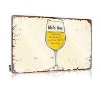Man Cave Bar White Wine: I Wanted Red, But Everyone Else My White And I Didn'T Fit In. Tin Sign Bar Signs For Man Cave Vintage Signs Metal(30X40CM)