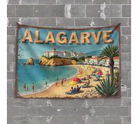 Man Cave Decor and Accessories Algarve Beach Paradise: A Tropical Getaway Tapestry Funny Home Decor Funky Decor(75X100CM)