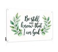 Man Cave Decor And Accessories Be Still And Know: A Divine Message Tin Sign Funny Signs For Bar Metal Sign Decor Vintage(20X30CM)