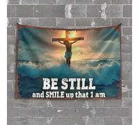 Man Cave Decor and Accessories Be Still and Smile: Finding Peace Amidst Life's Waves Tapestry Funny Home Decor Funky Decor(75X100CM)