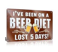 Man Cave Decor And Accessories Beer Diet Success: 5 Days And Counting! Tin Sign Wall Signs Sign Decor(30X40CM)