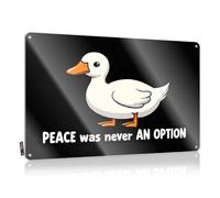 Man Cave Decor And Accessories Peaceland: The Duck'S Quest For Harmony Tin Sign Funny Signs For Bar Metal Sign Decor Vintage(20X30CM)