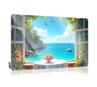 Man Cave Decor And Accessories Seaside View From The Window Tin Sign Wall Signs Sign Decor(20X30CM)