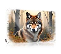 Man Cave Decor And Accessories Wolf In The Autumn Forest Tin Sign Wall Signs Sign Decor(30X40CM)