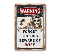 Man Cave Decor Garage Signs For Men Metal Bar Signs Man Cave Sign Funny Bar Signs Garage Accessories For Men Forget The Dog Beware Of Wife Tin Signs 8x12 Inch