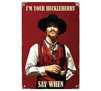 Man Cave Decor West Cowboy Movie Metal Sign, Doc Holiday Tombstone Tin signs Vintage Movie Posters,8x12 inches Western Decor Retro Wall Art Tin Signs, Cowboy Decor Gift for Tombstone Fan