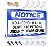 Man Cave Decorations Notice No Alcohol Will Be Served To Patrons Under 21 Years Of Age Tin Sign Funny Office Signs Dorm Room Door Sign(20X30CM)