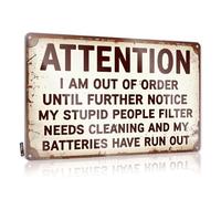 Man Cave Rules Attention: Out Of Order Until Further Notice. Tin Sign Metal Signs Decor Bar Rules Tin Metal Sign(30X40CM)