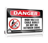 Man Cave Rules Danger High Voltage Cable Buried Do Not Dig Between Tin Sign Office Tin Sign Room Door Decor(30X40CM)
