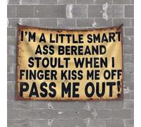 Man Cave Rules I'M A Little Smart Ass Bereand Stoult When I Finger Kiss Me Off Pass Me Out! Tapestry Wall Decor For Dorm Room Tapestries(100X150CM)