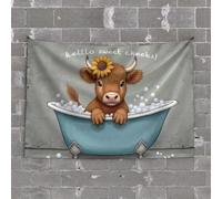 Man Cave Rules Sweet Cheeks Bath Time Adventure Tapestry Man Cave Accessories and Decor Decor for Bedroom(75X100CM)