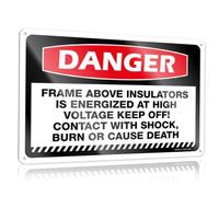 Man Cave Sign Decor Danger Confined Space Lockout and Tagout Procedures Must Be Tin Sign Stuff for Boys Room Funny Tin Sign(20X30CM)