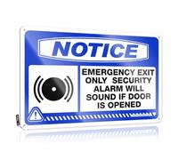 Man Cave Sign Decor Notice Emergency Exit Only Security Alarm Will Sound If Door Is Opened Tin Sign Funny Home Decor Funny Room Decor(30X40CM)