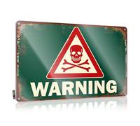 Man Cave Sign Decor Warning: Danger Ahead Tin Sign Bar Signs For Home Bar Funny Man Cave Funny Signs(20X30CM)